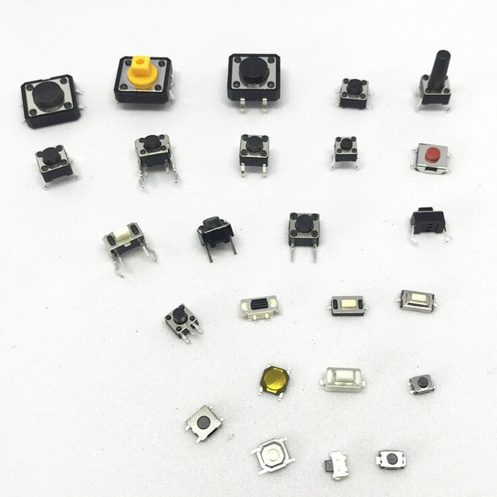 250Pcs 25 Types Assorted Micro Momentary Tactile Push Button Tact